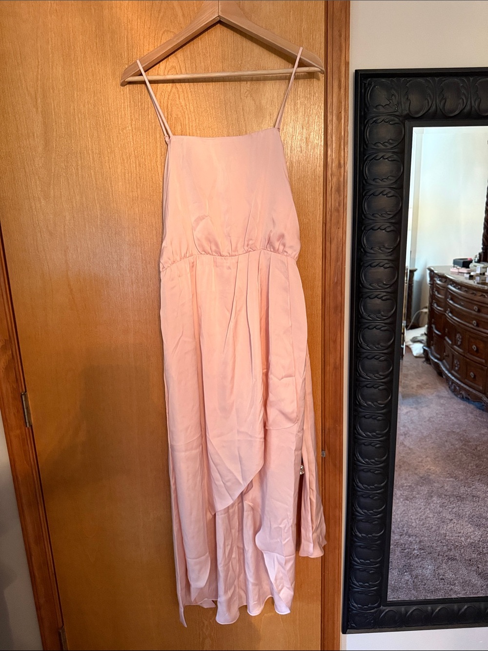 Express Blush Pink High-Low Slip Dress